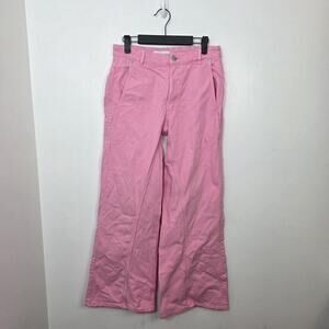 Zara Light Pink Wide Leg High Rise Cute School‎ Going Out Trendy Jeans Size 4